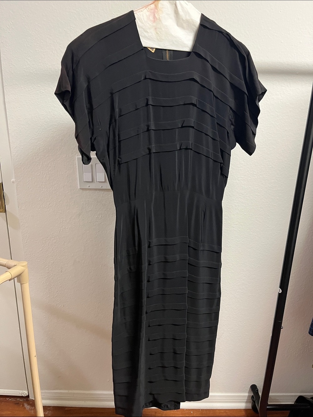 Black Layered Midi Dress - Unbranded